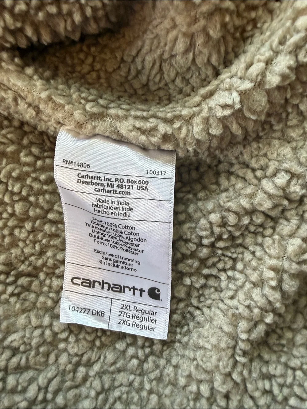 Carhartt jacket featuring